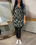 Women's Printed Casual Long Sleeve Blouse – Emily