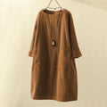 Vintage-Inspired Autumn Dress with Feminine Flair - Amalia