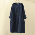 Vintage-Inspired Autumn Dress with Feminine Flair - Amalia
