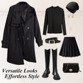 Classic Tailored Trench Coat with Convenient Pockets – Sophia