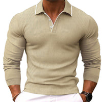 Slim-Fit Men’s Long-Sleeve Polo Shirt for a Sophisticated Look – Chris