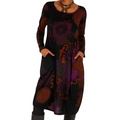 Bohemian-Inspired Long Sleeve Dress with Relaxed Fit – Clarissa