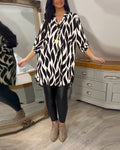 Women's Printed Casual Long Sleeve Blouse – Emily