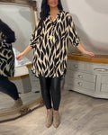 Women's Printed Casual Long Sleeve Blouse – Emily