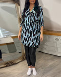 Women's Printed Casual Long Sleeve Blouse – Emily