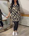 Women's Printed Casual Long Sleeve Blouse – Emily