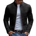 Slim-Fit Leather Jacket with Unique Stone Pattern – Karl