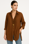 Lightweight V-Neck Long Sleeve Blouse for Summer – Andrea