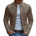 Slim-Fit Leather Jacket with Unique Stone Pattern – Karl