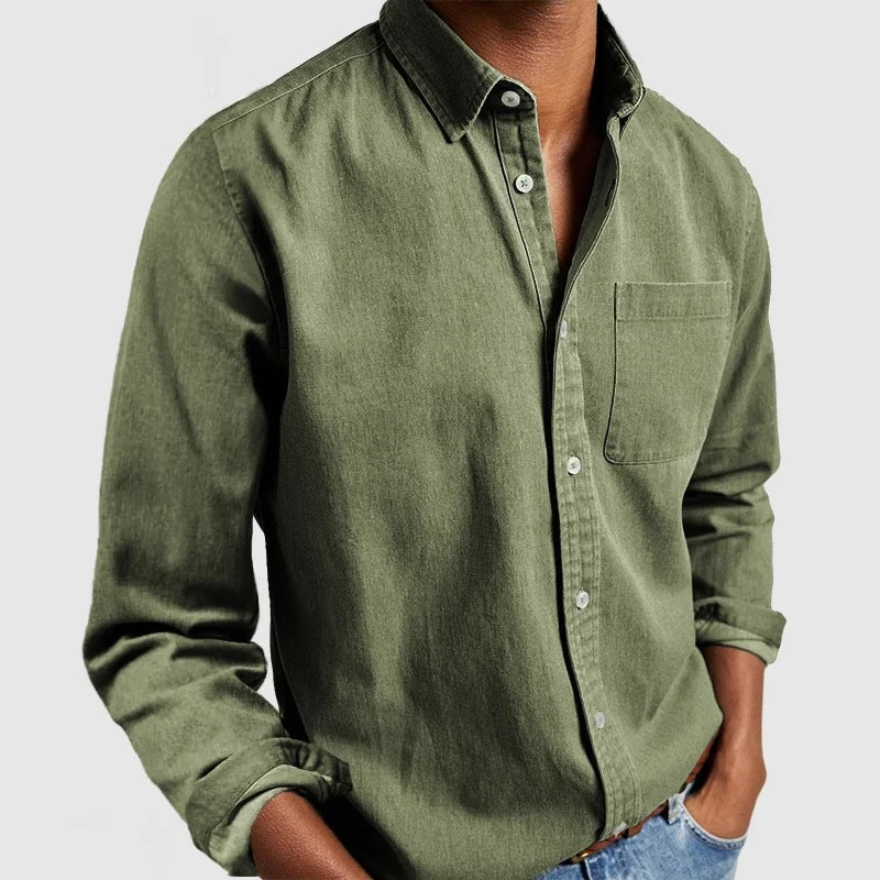 Classic Tailored Button-Up Shirt for Men with Modern Fit – Oliver