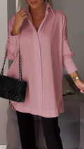 Classic Long Sleeve Lapel Shirt for Effortless Style – Olivia