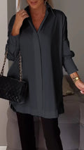 Classic Long Sleeve Lapel Shirt for Effortless Style – Olivia