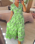 Floral V-Neck Maxi Dress for Special Summer Moments – Emma