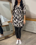Women's Printed Casual Long Sleeve Blouse – Emily