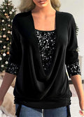Elegant Sequin Long Sleeve Top for Stylish Occasions - Sophia