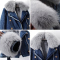 Denim Fur Jacket – Stylish & Warm Vintage-Inspired Outerwear – Eleanor