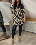 Women's Printed Casual Long Sleeve Blouse – Emily