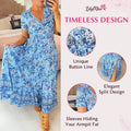 Floral V-Neck Maxi Dress for Special Summer Moments – Emma