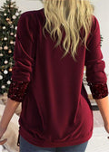 Elegant Sequin Long Sleeve Top for Stylish Occasions - Sophia