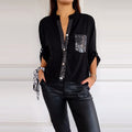 Stylish Sequin Detail Relaxed Fit Casual Top for Women – Emma