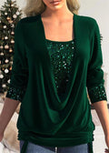 Elegant Sequin Long Sleeve Top for Stylish Occasions - Sophia