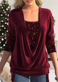 Elegant Sequin Long Sleeve Top for Stylish Occasions - Sophia
