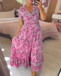 Floral V-Neck Maxi Dress for Special Summer Moments – Emma