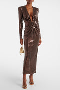 Glamorous Sequin Dress with Alluring V-Neckline – Olivia
