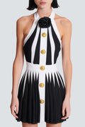 Sleek Knit Halter Mini Dress for Stylish Women – Sophia