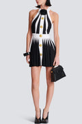 Sleek Knit Halter Mini Dress for Stylish Women – Sophia