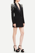 Premium Crystal-Embellished Blazer Dress for Women – Amelia