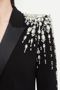 Premium Crystal-Embellished Blazer Dress for Women – Amelia