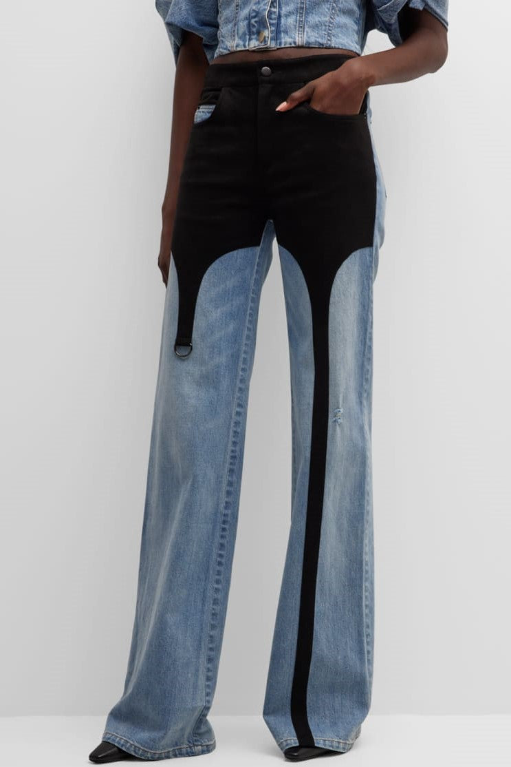High-Waisted Wide-Leg Denim Jeans for a Chic Look – Sophia