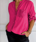 Stylish Sequin Detail Relaxed Fit Casual Top for Women – Emma