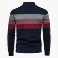 Trendy Striped Quarter-Zip Sweater for Men with Modern Fit – Ethan