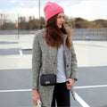 Elegant Houndstooth Coat – Timeless & Sophisticated Style – Olivia