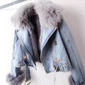 Denim Fur Jacket – Stylish & Warm Vintage-Inspired Outerwear – Eleanor