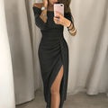 Sophisticated Evening Dress with Open Neckline Detail – Odetta