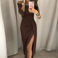 Sophisticated Evening Dress with Open Neckline Detail – Odetta