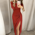 Sophisticated Evening Dress with Open Neckline Detail – Odetta