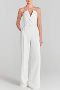 Sophisticated Two-Piece Jumpsuit with Pearl Highlights – Emma