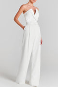 Sophisticated Two-Piece Jumpsuit with Pearl Highlights – Emma