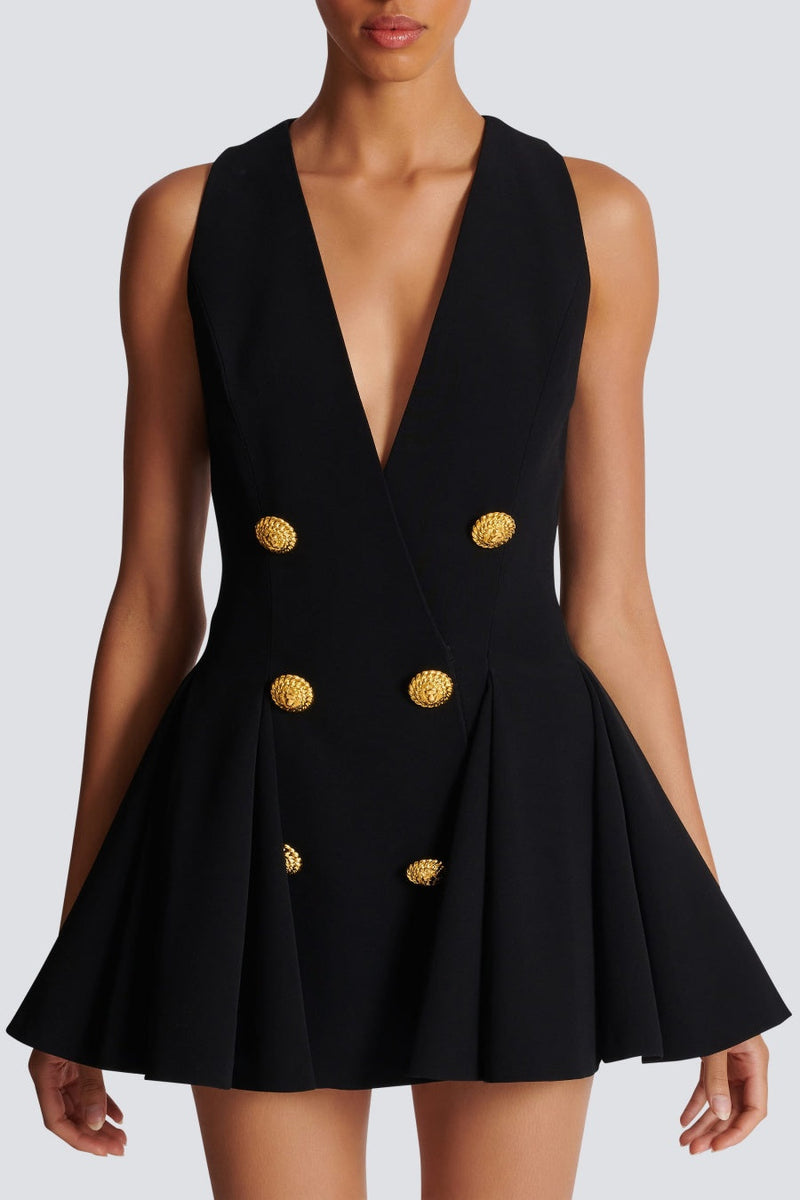 Flared Pleated Mini Dress with Elegant Style for Women – Olivia