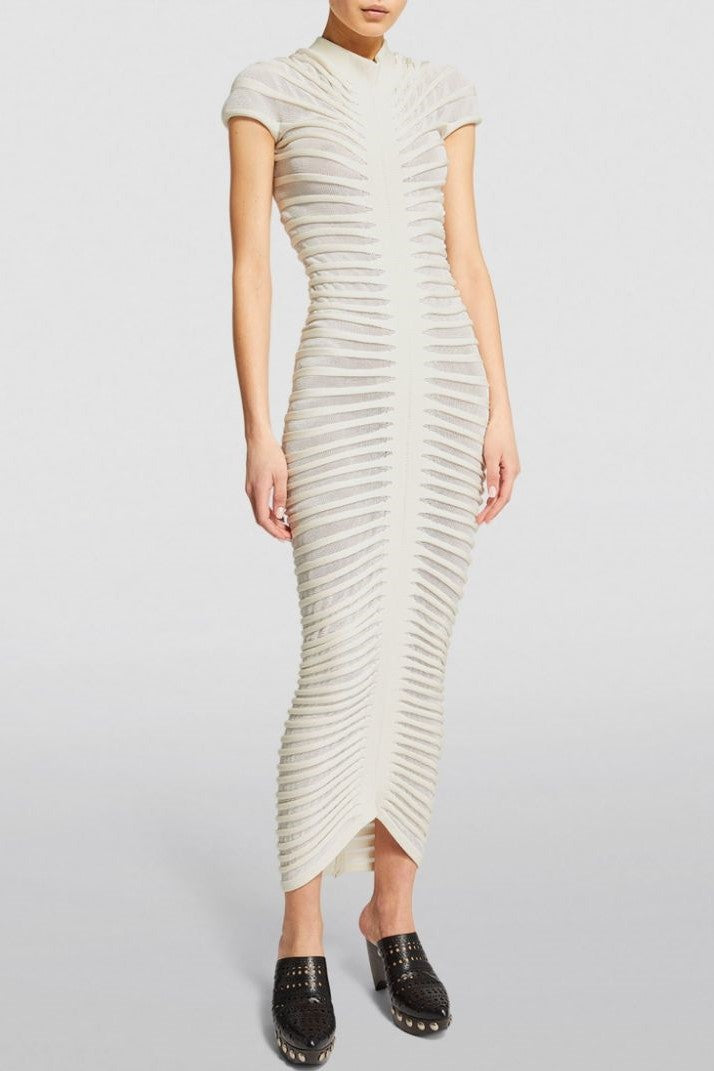 Elegant Ruched Maxi Dress for Formal and Casual Looks – Emily