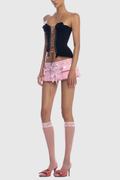 Stylish Lace-Up Blouse with Non-Stretch Fabric – Sophia