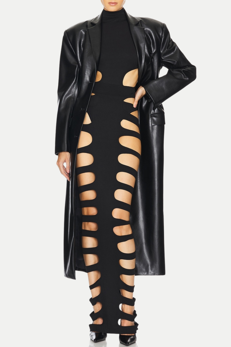 Modern Two-Piece Skirt and Bodysuit Ensemble for Women – Mia