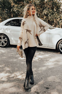 Women's Animal Print Long-Sleeve Casual Top – Sophia