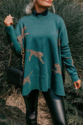 Women's Animal Print Long-Sleeve Casual Top – Sophia