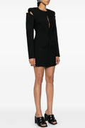 Sophisticated Long Sleeve Mini Dress for Formal Occasions - Sophia