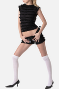 Two-Piece Mesh Set with Elegant Ruffle Details – Olivia